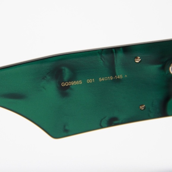 NEW GUCCI SUNGLASSES GUCCI GG0956S 001 BLACK GREEN WOMEN’S SUNGLASSES - Picture 11 of 14